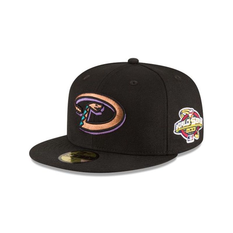 MLB Arizona Diamondbacks 2001 World Series Wool 59Fifty Fitted (TUP9182) - Black New Era Caps